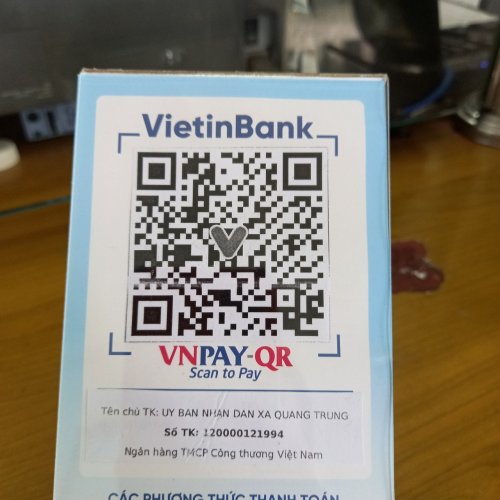 Thanh toán tiền phí lệ phí thực hiện giả quyết TTHC tại bộ phận tiếp nhận hồ sơ và trả kết quả xã Quang Trung qua mã QR Pay.jpg