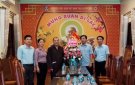 Các đồng chí lãnh đạo xã Quang Trung chúc mừng Chùa Khánh Quang nhân dịp lễ Vu Lan 